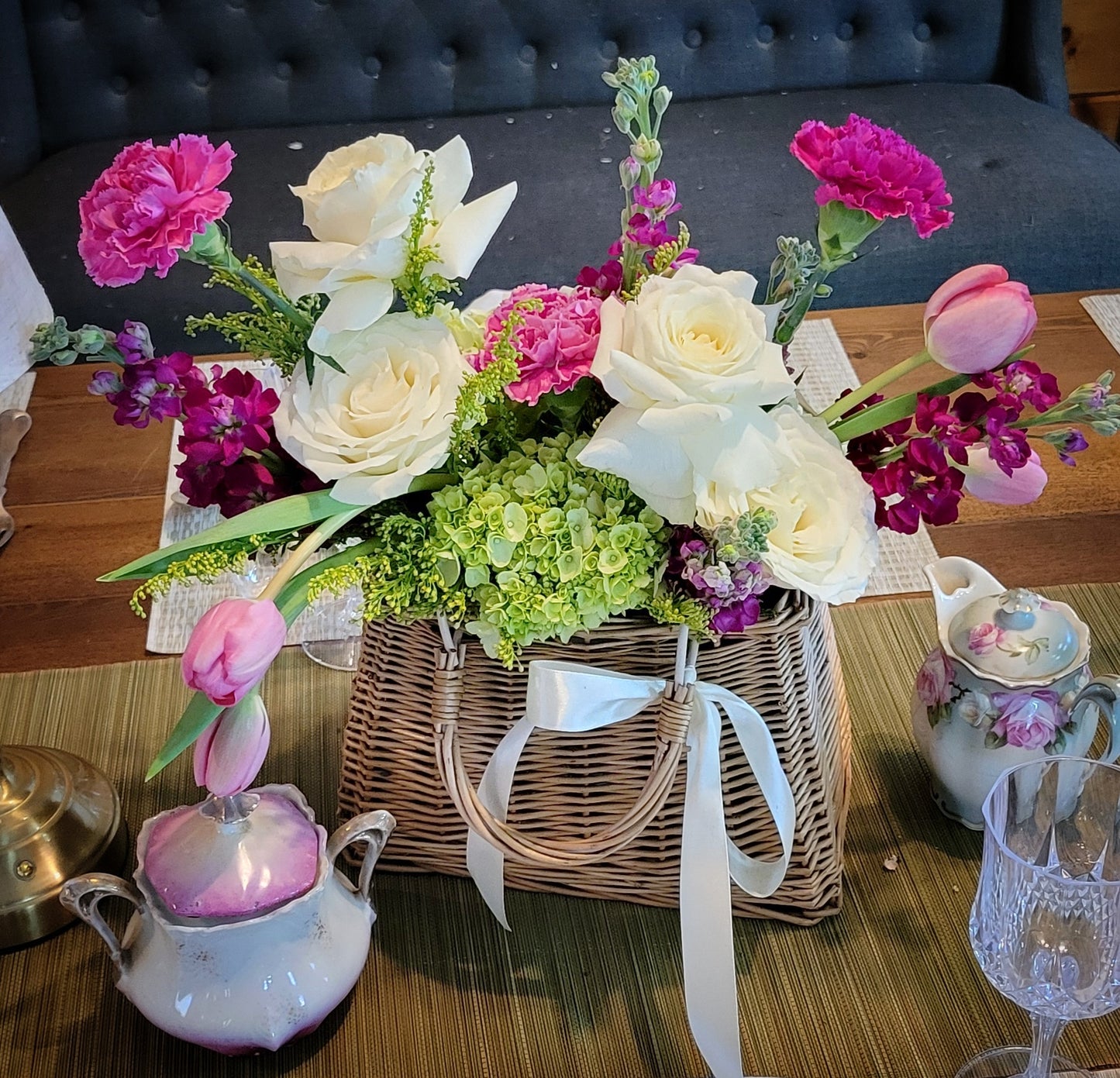 Mother's Day Flower Basket Arrangement